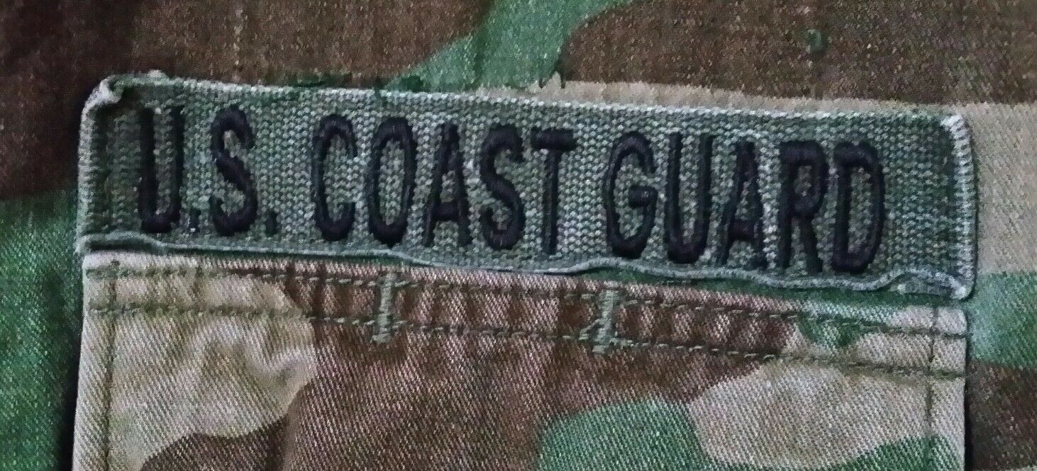 Coast Guard Uniform Coat Woodland Camouflage Pattern Size Large Reg